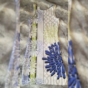 White and blue dress